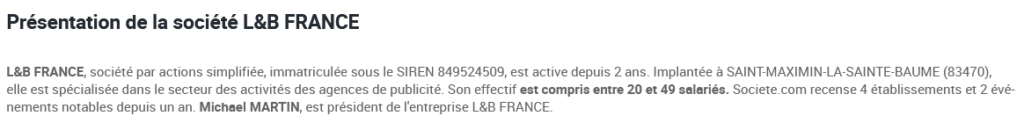 Société.com Promup - BienPrêter