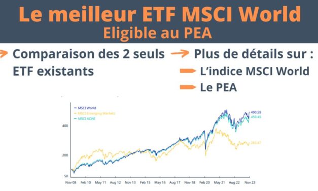 Quels sont les meilleurs ETF MSCI World éligibles au PEA ?