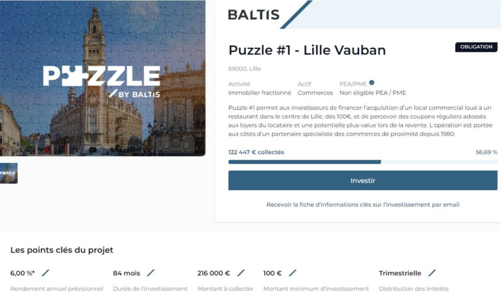 Baltis avis offre Puzzle
