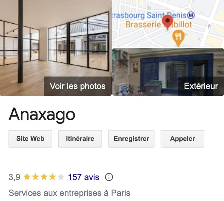 Avis Anaxago en mai 2024 sur Google