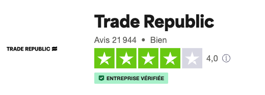 Avis Trade Republic des investisseurs sur Trustpilot