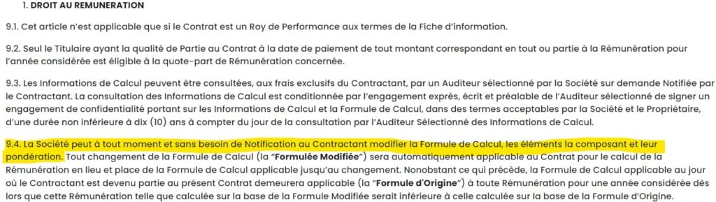 Modification de la formule comme Royaltiz le souhaite