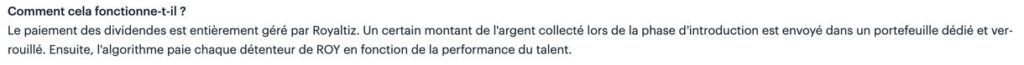 Paiement des revenus gérés par Royaltiz