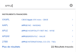 Recherche de l'action à acheter sur Interactive Brokers