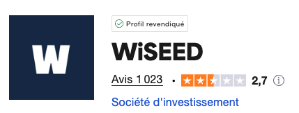 Avis WiSEED des investisseurs sur Trustpilot