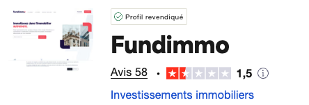 Les avis Fundimmo des investisseurs sur Trustpilot