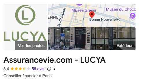 Les avis Lucya Cardif des investisseurs sur Google