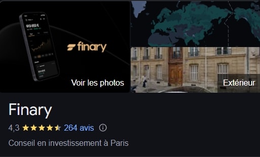 Avis des investisseurs de Finary sur Google