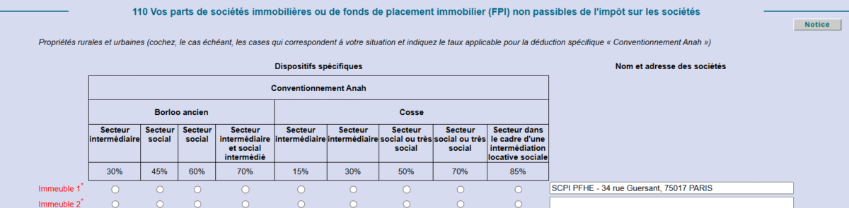 Listez les SCPI lors de votre déclaration