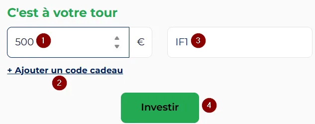 Profitez du code cadeau IF1 sur les projets éligibiles